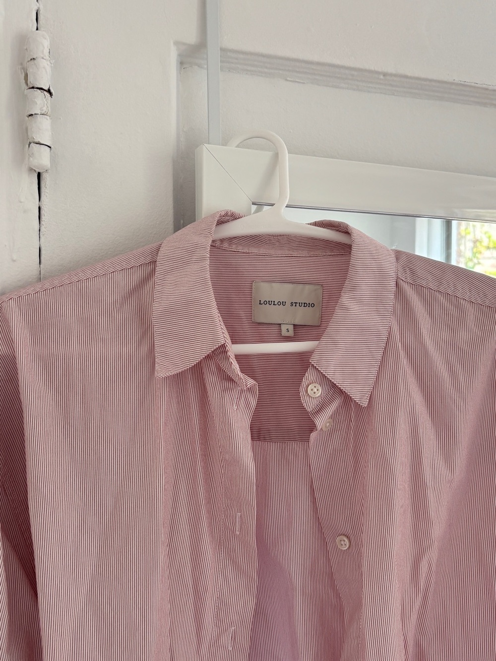 Loulou Studio Men's Pink Micro-Striped Button-Down Shirt
